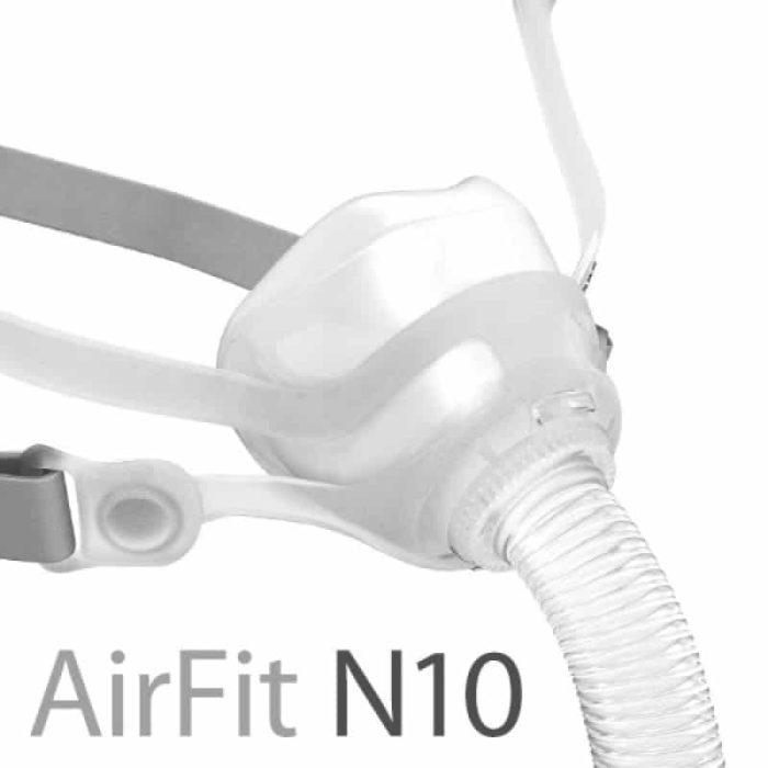 The ResMed AirFit N10 Nasal CPAP Mask is shown on a white background.