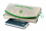 A Medistrom-branded gray pouch and a portable Medistrom battery pack on a white background.