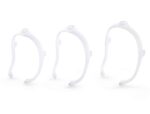 Three Respironics Dreamwear & Dreamwear Gel Nasal Pillow CPAP Mask Frames on a white background.
