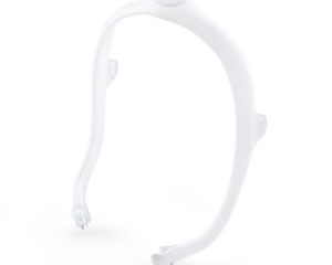 A Respironics Dreamwear & Dreamwear Gel Nasal Pillow CPAP Mask Frame with a plastic handle for a gel pillow mask.
