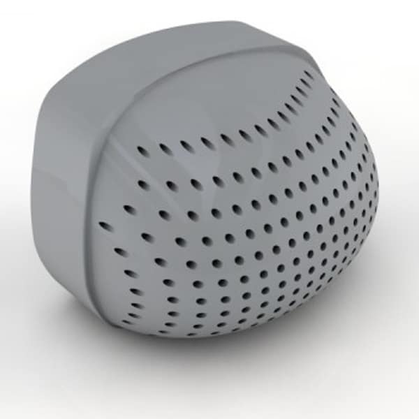 A HDM Z2 Travel Auto CPAP Machine resembling a grey speaker with holes.