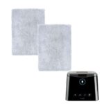 A pair of black and white pillows on a white background, with discount Fisher & Paykel SleepStyle Series Standard CPAP Filters (2 Pack) available.
