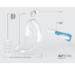A diagram showing the parts of a ResMed AirFit N30i Nasal CPAP Mask (Fit Pack) device.
Product Name: ResMed AirFit N30i Nasal CPAP Mask