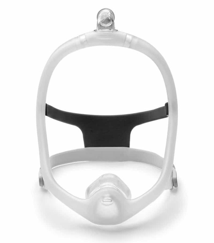 A Respironics DreamWisp Nasal CPAP Mask (Fit Pack) on a white background.