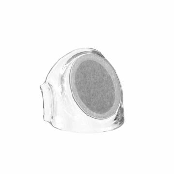 A clear plastic cup with a small hole and [Fisher & Paykel Eson 2 Difusser (1 Pack)].