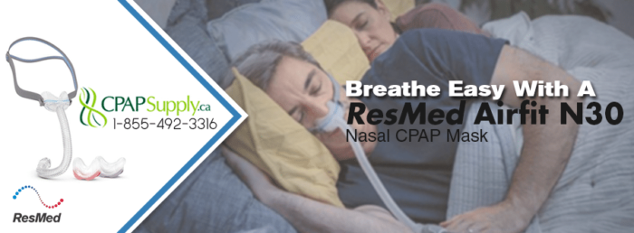 Breathing easy with the ResMed AirFit N30 Nasal CPAP Mask (Fit Pack).