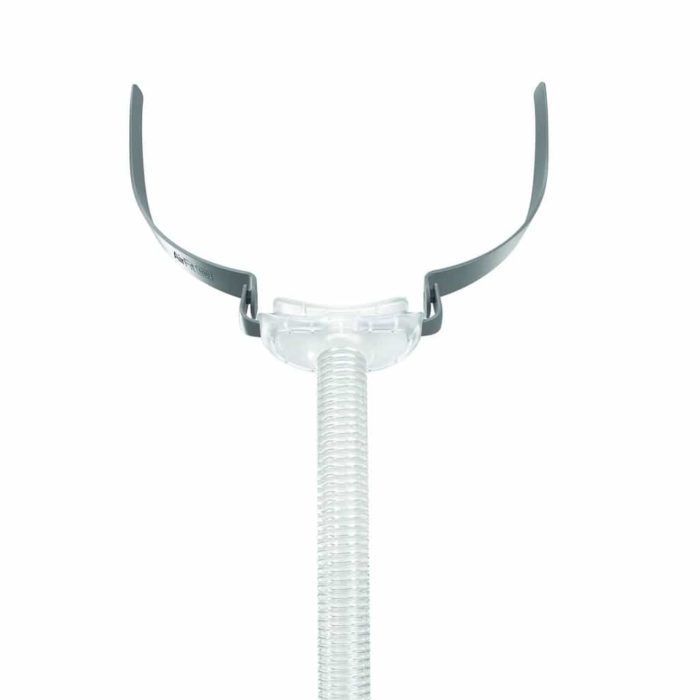 A clear plastic hose with the ResMed AirFit N30 Nasal CPAP Mask (Fit Pack) attached.