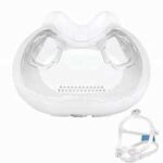 A clear plastic mask with a blue light on it for ResMed AirFit F30i Full Face CPAP Mask Cushion.