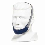 A mannequin wearing a ResMed Sullivan Chin Strap.
