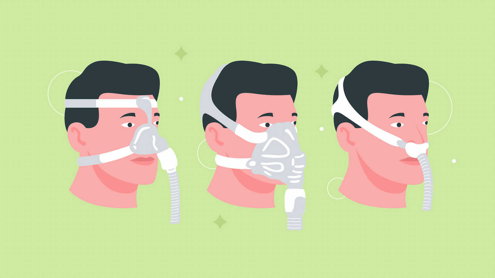 Four different types of nebulizer masks compared.