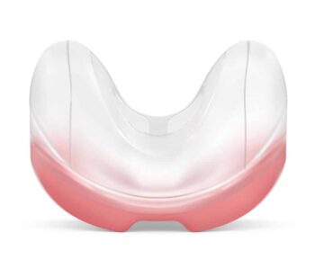 An image of a mouth guard with a ResMed AirFit N30 Nasal CPAP Mask Cushion on a white background.
