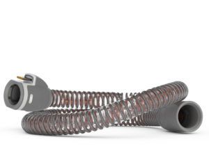 A discounted ResMed ClimateLineAir 11 Heated Tubing with heated CPAP tubing on a white background.