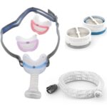 Res Med AirMini N30 Mask & Set Up Pack includes the Res Med AirMini N30 Mask & Set Up Pack, a mask, and a hose.