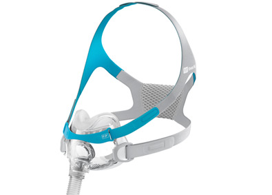 A Fisher & Paykel Evora Full Face CPAP Mask (Fit Pack) on a white background.