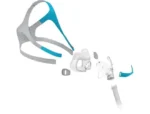 A Fisher & Paykel Evora Full Face CPAP Mask Headgear with a blue strap.