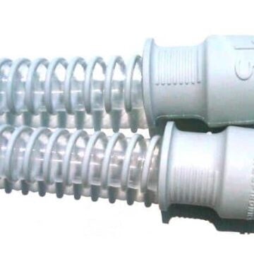 A pair of Respironics Standard 15mm CPAP Tubing for CPAP Machines (PR15) on a white background.