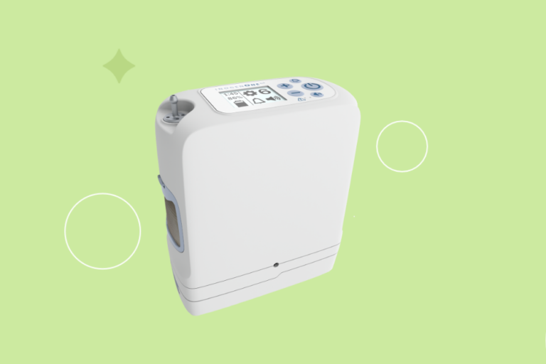 Product Spotlight: Inogen One G5 Oxygen Concentrator - a small device with a clock on it.