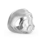 ResMed Airtouch N20 Nasal CPAP Mask transparent silicone for sleep apnea treatment isolated on a white background.