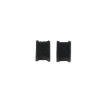 Two small, rectangular black foam pads side by side on a white background, part of the Transcend Micro PureFresh Filters (2-Pack).