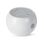 A small white spherical device with buttons and the brand name "Transcend Micro Travel APAP Machine" on top.