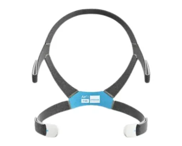 The ResMed AirFit F40 Full Face CPAP Mask Headgear features gray and blue adjustable straps for a secure, comfortable fit with your nasal mask. Designed specifically for use with the AirFit F40 CPAP Mask.