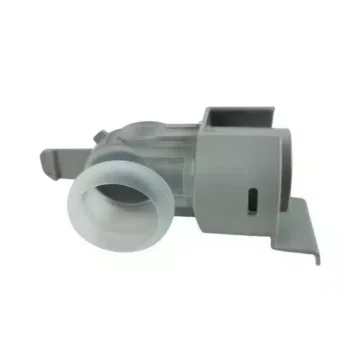 The ResMed Air 11 Outlet Adapter for AirSense 11 is a gray plastic part with a cylindrical connector and angled flat tabs, similar to a dishwasher spray arm support.
