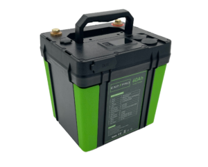 The EXP 240 PRO LiFePO4 CPAP Battery, available in green and black, features a 60Ah capacity and a convenient handle. It's the perfect choice for a reliable portable CPAP battery backup.