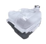 Clear plastic water chamber with black base, designed for the CSpring MK3 Automatic CPAP Water Chamber Replenishing System, typically used in medical devices.