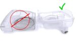 Two water tanks, one with a red X and one with a green check, show how the CSpring MK3 Automatic CPAP Water Chamber Replenishing System automatically refills your CPAP water chamber.