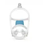 The ResMed AirFit F30i Full Face CPAP Mask (Non-Magnetic) features blue padding and adjustable head straps, displayed against a white background.