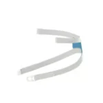 White headgear strap with blue accent, compatible with the ResMed AirFit F30i Full Face CPAP Mask (Non-Magnetic), designed for secure mask placement.