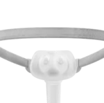 The Fisher & Paykel Solo Nasal Pillow CPAP Mask (Fit Pack) includes medical white headgear with a central nose piece and side straps, shown against a plain background.