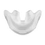 The Fisher & Paykel Solo Nasal CPAP Mask Seal (Copy) is a white mask cushion with two nasal inserts, viewed from the front, designed for a comfortable and effective CPAP mask seal.