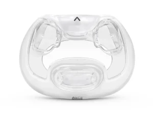 The ResMed AirFit X30i Standard Oral Cushion is a clear plastic CPAP cushion with a central opening and soft contoured edges, designed for use with ResMed AirFit and X30i Standard systems, shown from the front.
