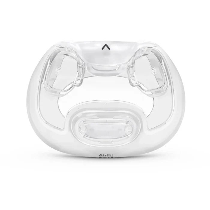 The ResMed AirFit X30i Standard Oral Cushion is a clear plastic CPAP cushion with a central opening and soft contoured edges, designed for use with ResMed AirFit and X30i Standard systems, shown from the front.