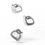 Three transparent and gray silicone nose pieces, designed as ResMed AirFit F30i Comfort Full Face CPAP Mask Cushions, float against a white background.